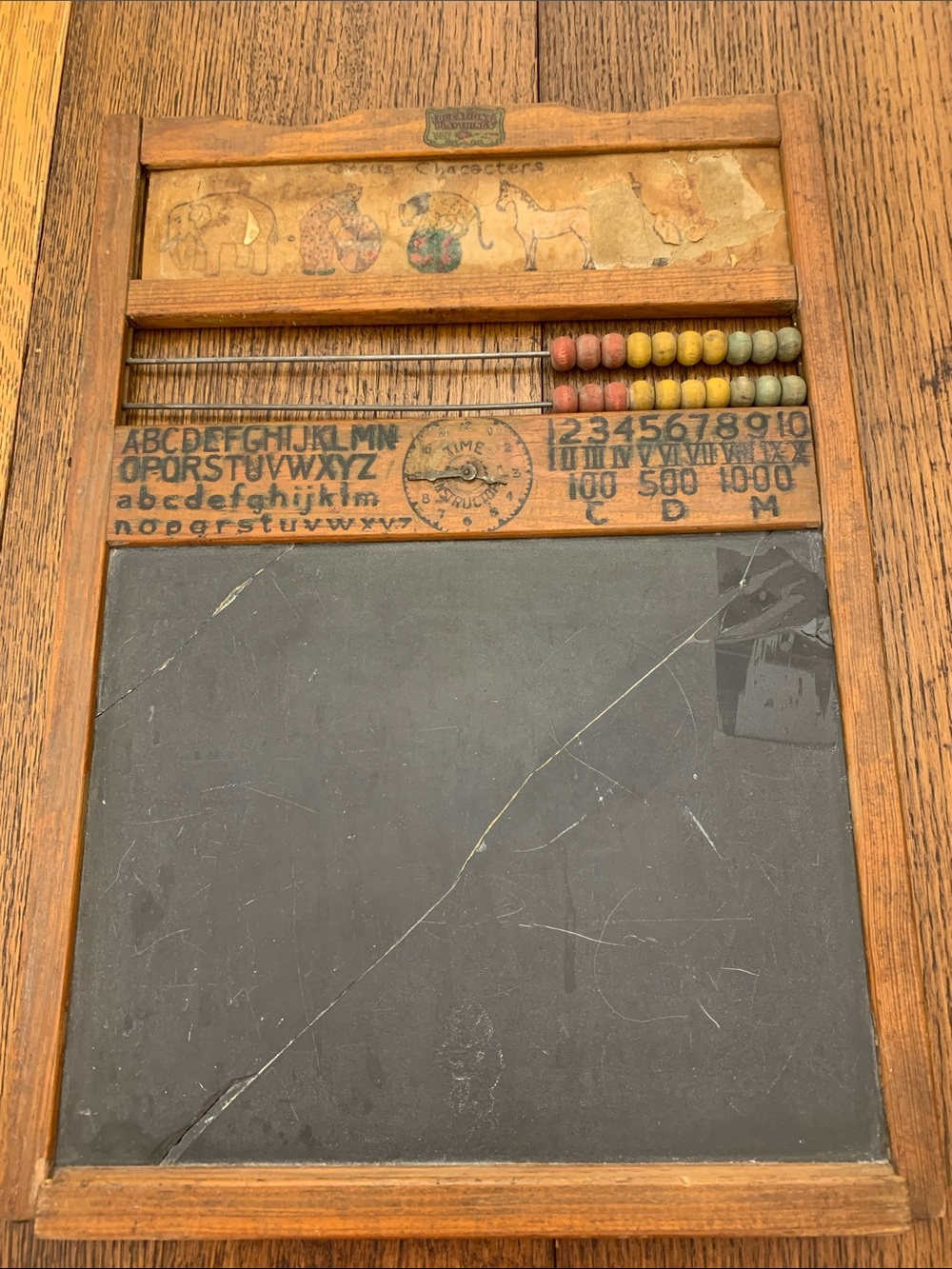 Vintage Wooden Counting Chalk Board